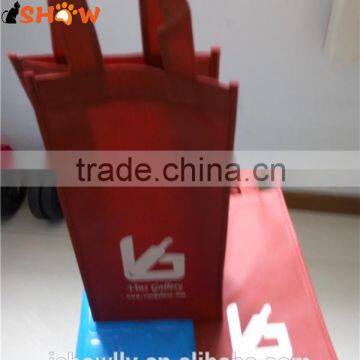 Non-woven shopping braids bags cotton material printing logo customized bottle bag