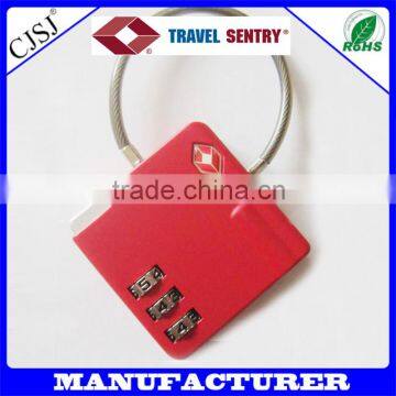 TSA529 3 Dial wholesale travel Zinc alloy TSA luggage lock