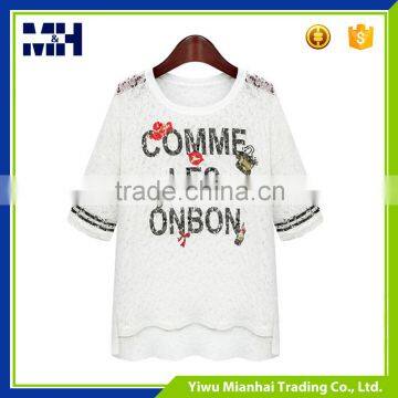 High Quality Cheap Women Shirt Designing Lace photo-2