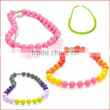 Alibaba China Supplier Hot Selling Nice Design silicone teething necklace wholesale