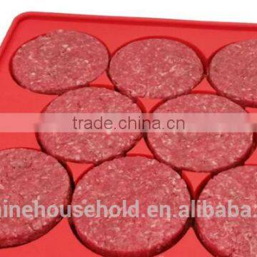 High Quality Round Silicone Burger press Mold 8 in 1 Circular Compartments for Patties, Cookies, Hash Browns, Cutlets