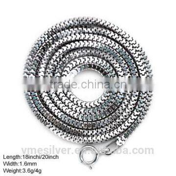 jzsl-012 Fashion model Machine made Sterling silver chain with cheap silver chains