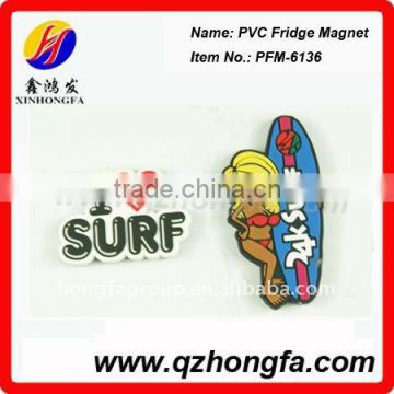 Personalized Soft PVC Surfing Fridge Magnets