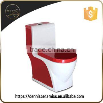 Dennis 2050r Tornado-Flushing Squre Red Toilet Bowl