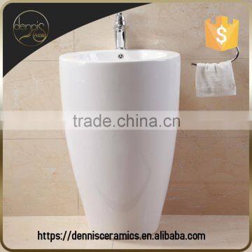 Dennis L-609 Fix With Back Round Pedestal Sink Basin