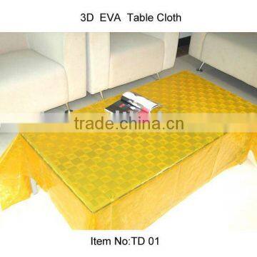 Table Coverings-3D EVA plastic table cover,fitted table cloth