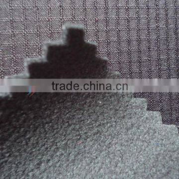 Double Line Checked Four Stretch Fabric Bonded Polar Fleece photo-2