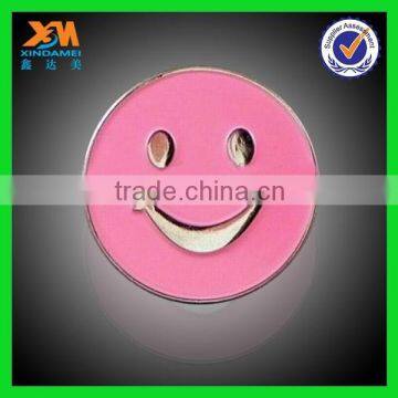 Metal lapel pin ,smile badges luck day