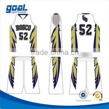 New style new pattern basketball jersey uniform design 2015