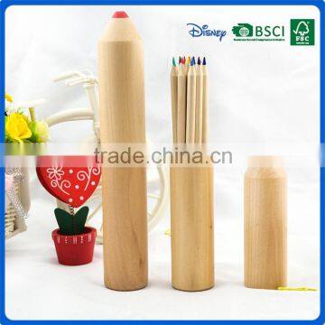 Promotional 12 Pcs 7 Inch Art Wooden Coloring Pencils Set With Lovely Wood Case