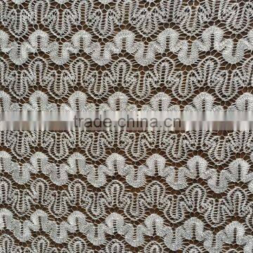 Polyester shiny lace fabric french swiss african george lace fabric from China manufacturer