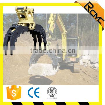 Rotating grab for excavator / excavator grab grab wood / stone