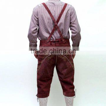 Bavarian LEDERHOSEN Leather Pants Real Goat New Suede Leather Oktoberfest W30"-W42" photo-3