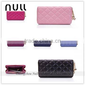 Wholesale women clutches rfid blocking genuine leather cell phone wallet