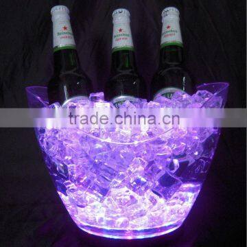 Cutomized Iluminated Plastic Bottle Ice Bucket with Led China Factory