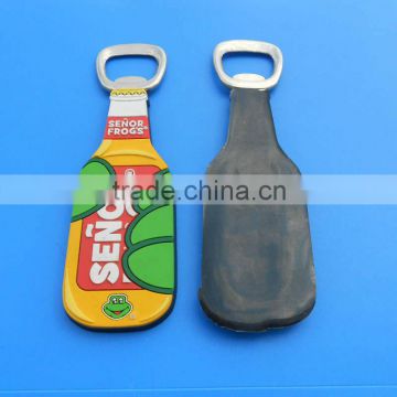 beer bottle shapeed powerful pvc bottle opener