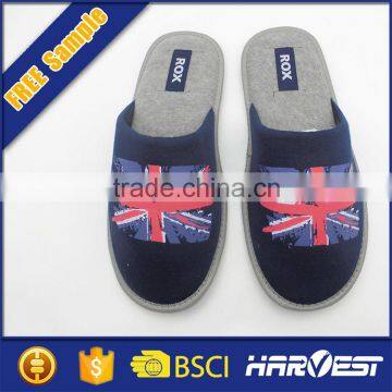 Embroidered Cotton Fabric Luxury Indoor Winter Slippers, Emboss Cotton Hotel Slipper photo-4