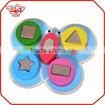 Children Games Creative Custom Animal & Butterfly Shape Wooden Building Block Toys                        
                                                Quality Choice