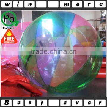 2m PVC/TPU water ball for sale,colorful inflatable ball for pool use