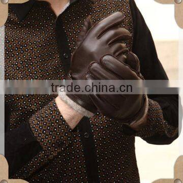 Premium quality deer leather glove in cashmere lining