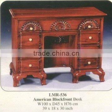 American Blockfront Desk Mahogany Indoor Furniture