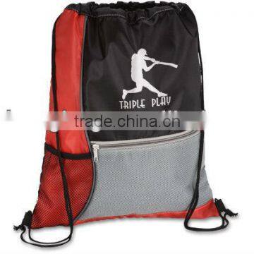 Cheap High Quality Color Block Drawstring sport backpack