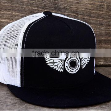 Custom Mesh Embroidery Patch Trucker Cap/Flat Brim Trucker Hat/Custom Rope Trucekr Cap