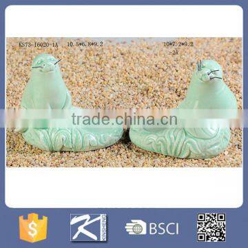 home decor sea lion shaped porcelain animal figurines