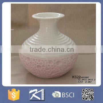 Chinese cheap hand made show piece porcelain trumpet vase for sale