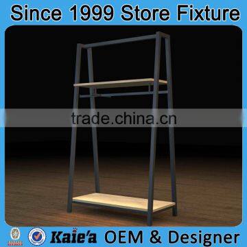 Fashion clothes hanger display shelf/metal clothing display rack/display rack shop