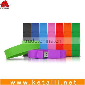 Customized labeling soft silicone usb flash drive bracelet bracelet and wristband supplier