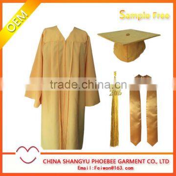 Graduation Gown Cap with tassle and stoles Matt Gold