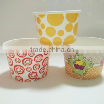 disposible ice cream paper cup with custom design