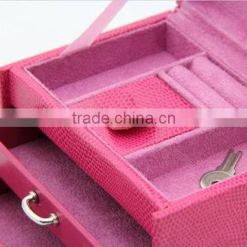 Luxury handmade paperboard leather cosmestic bag/case supplier