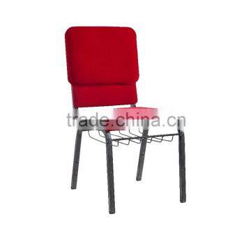 strong hot sale good quality luxury stackable church chairs with basket and paper bag