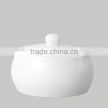 china wholesale white ceramic sugar pot with lid, sugar bowl porcelain, sugar milk tea