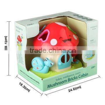 Best Gift Cute Blocks Playhouse Mushroom Toy With Light and Music photo-4