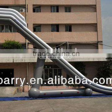 2013 new design high degree arc exciting giant Inflatable slide for yacht and boat