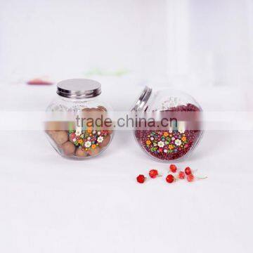 New design set of 2 slant glass canisters set with decal