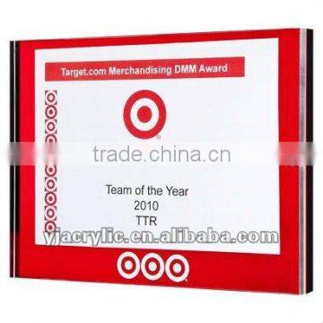 acrylic award with picture frame