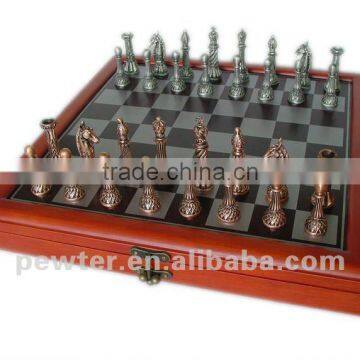 2014 The classic chess wooden board metal chessman