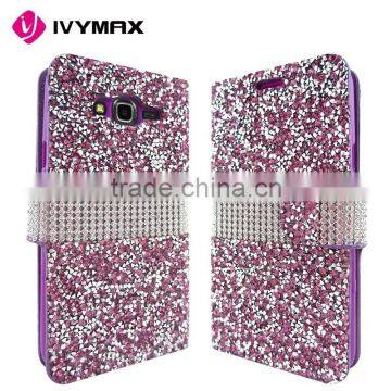 2016 Fashion Colorful Diamond Cell Phone Case for Samsung J7 PU Flip Cover photo-2