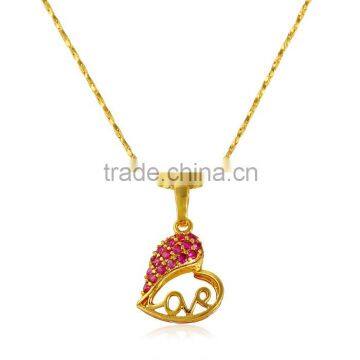 xuping jewelry heart pendant necklace designs for lovers and friends