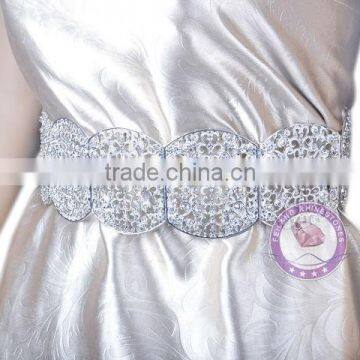 Western metal crystal belt for women