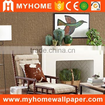 Quality MyHome deep embossed classic pvc wallpaper for home decoration