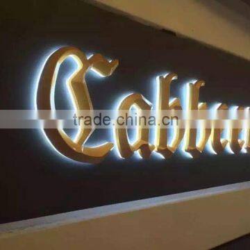 High quality illuminated acrylic led backlit letter sign