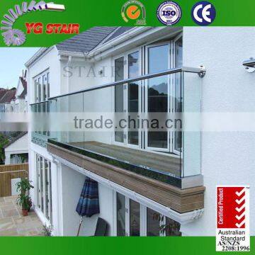 Grooved Balcony Glass Handrail