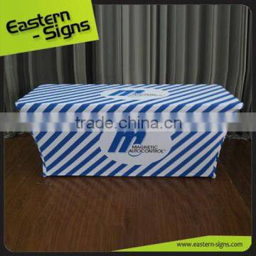 Custom Logo Table Throw Printed Expo 100% Wholesale Wedding Table Cloth