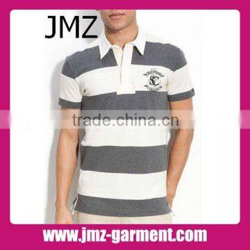 Mens polo collar striped t shirt 2013 latest design