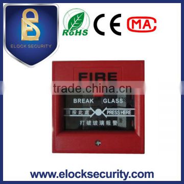 Red fire door emergency break glass